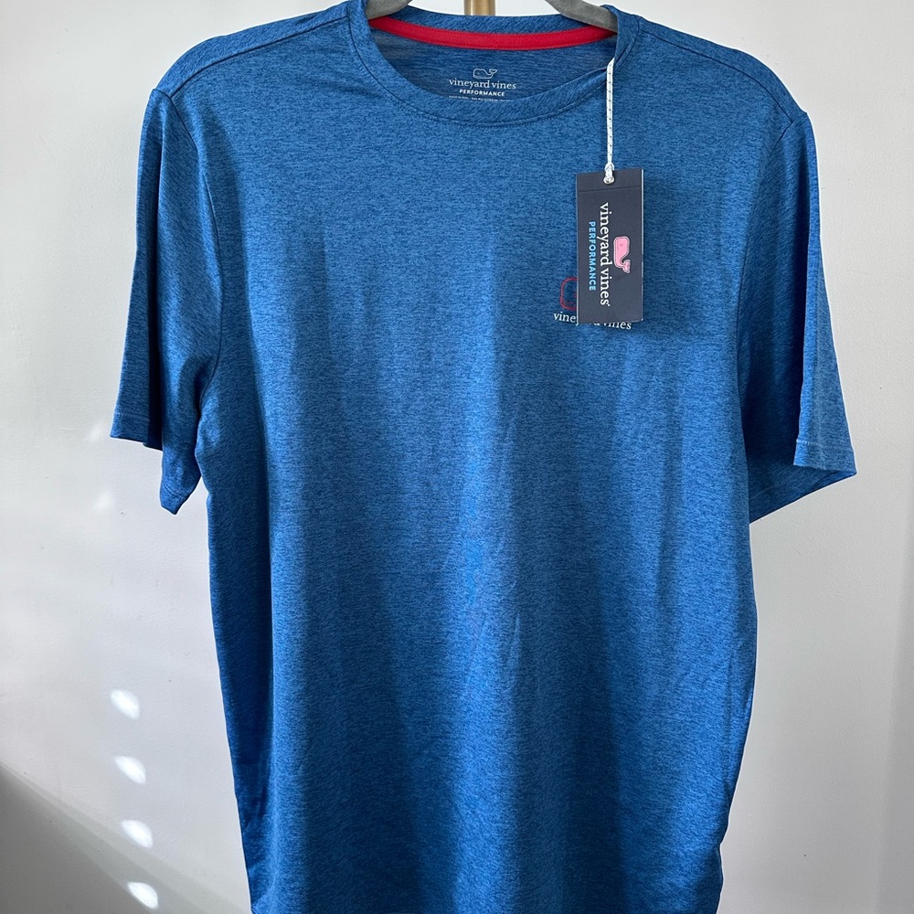 Vineyard Vines Men’s Heathered Blue Short Sleeve Tee